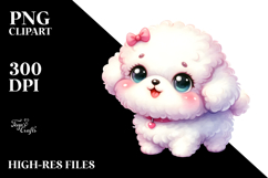 Happy Cartoon Bichpoo, Transparent PNG Product Image 2