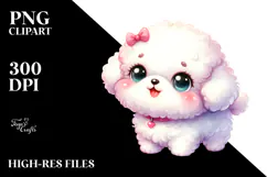 Happy Cartoon Bichpoo, Transparent PNG Product Image 2