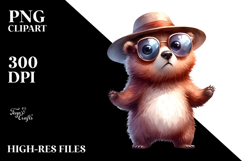 Expressive Sunglasses Bear | Summer Sticker Product Image 2