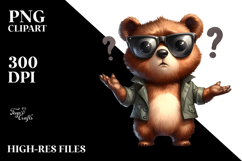 Expressive Sunglasses Bear | Summer Sticker Product Image 2