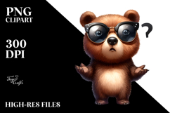 Expressive Sunglasses Bear | Summer Sticker Product Image 2