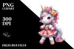 Baby Unicorn in Folk Dancer&#039;s Costume, Magical PNG Product Image 3