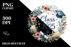 Class of 2025 Watercolor | Sublimation | Clipart Product Image 3