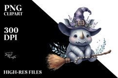 Funny Baby Rhino Witch Broom Product Image 3