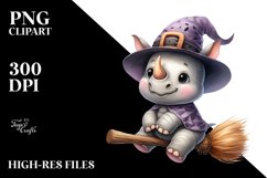 Funny Baby Rhino Witch Broom Product Image 3