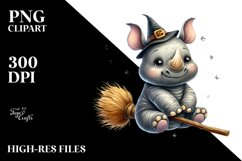 Funny Baby Rhino Witch Broom Product Image 3