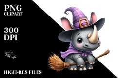 Funny Baby Rhino Witch Broom Product Image 1