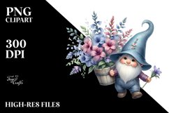 Watercolor Baby GNOME with Big Hat PNG Product Image 2