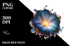 Abstract Glossy Morning Glory, Transparent PNG Product Image 2