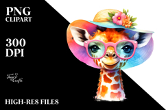 Colorful Giraffe Sun Hat | Sublimation Product Image 2