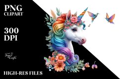 Baby Unicorn in Italian Piazza PNG Product Image 1