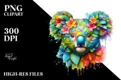 Vibrant Watercolor Koala 20 oz Tumbler PNG Product Image 2