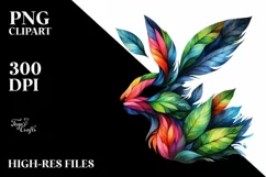 Abstract Vibrant Watercolor Rabbit, Transparent PNG Product Image 1