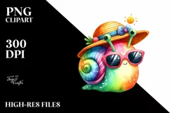 Cute Baby Snail with Sunglasses and Sun Hat Product Image 3