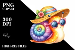Cute Baby Snail with Sunglasses and Sun Hat Product Image 3