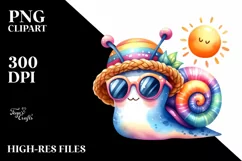 Cute Baby Snail with Sunglasses and Sun Hat Product Image 3