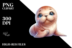 Cute Baby Walrus PNG Product Image 2