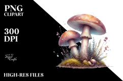 Glossy Mushroom Watercolor Splash Product Image 2