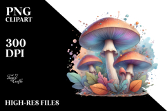 Glossy Mushroom Watercolor Splash Product Image 2