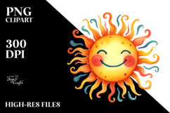 Simple Smiling Whimsical Sun, Transparent PNG Product Image 2