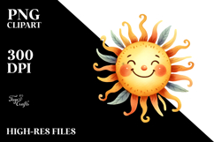 Simple Smiling Sun PNG Product Image 2