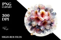 Glossy Rhododendron Splash PNG Product Image 2