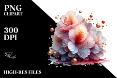Glossy Rhododendron Splash PNG Product Image 2