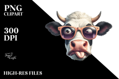 Funny Cow Disgusted PNG Product Image 2