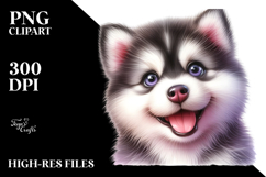 Watercolor Baby Siberian Husky Product Image 2