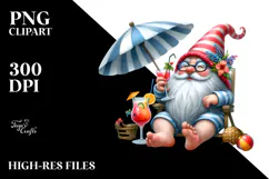 Whimsical Gnome Cocktail Beachwear PNG Product Image 2