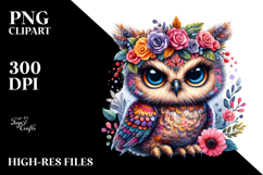 Expressive Baby Owl Sitting PNG Product Image 2