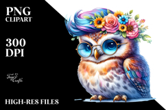 Expressive Baby Owl Sitting PNG Product Image 2