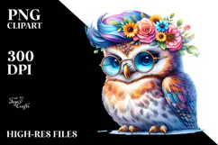 Expressive Baby Owl Sitting PNG Product Image 2
