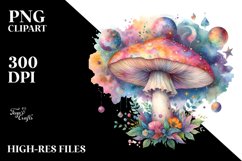 Colorful Magical Celestial Mushroom | Clipart Product Image 3