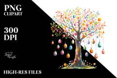 Tree with Hanging Eggs PNG Product Image 2