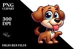 Silly Cartoon Puppy, Transparent PNG Product Image 2