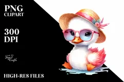 Colorful Baby Swan Sun es Sun Hat | Sublimation Clipart Product Image 3