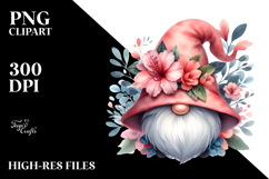 Gnome with Azalea Hat PNG Product Image 2
