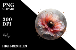 Glossy Poppy Splash PNG Product Image 2