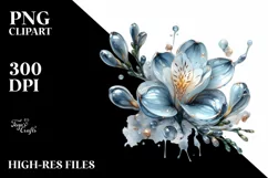 Glossy Metallic Freesia Marble | Sublimation | Clipart Product Image 1