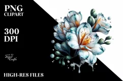 Glossy Metallic Freesia Marble | Sublimation | Clipart Product Image 3