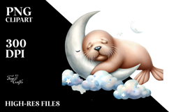 Dreamy Baby Walrus, Transparent PNG Product Image 2