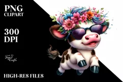 Happy Baby Cow Jumper PNG Product Image 1