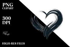 Simple Paintbrush Style Heart, PNG Product Image 2