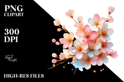 Pastel Glossy Cherry Blossom 20 oz Tumbler PNG Product Image 2