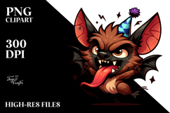 Aggresive Cartoon Bat PNG Product Image 2
