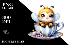 Baby Bee Teacup | Sublimation Clipart Product Image 2