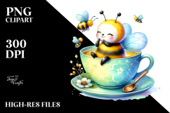 Baby Bee Teacup | Sublimation Clipart Product Image 2