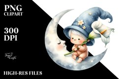 Watercolor Baby GNOME with Big Hat, Calla Lily Product Image 2