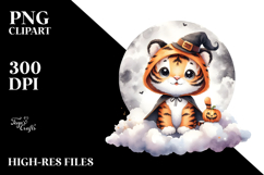 Cute Tiger Halloween Image PNG Product Image 2